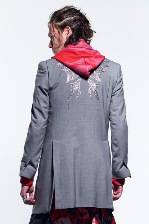 《予約品》 LongPeackedJacket JetSWAROFSKY テーラードジャケット TWS-Stretch / Grey 【kiryuyrik】 1月入荷予定