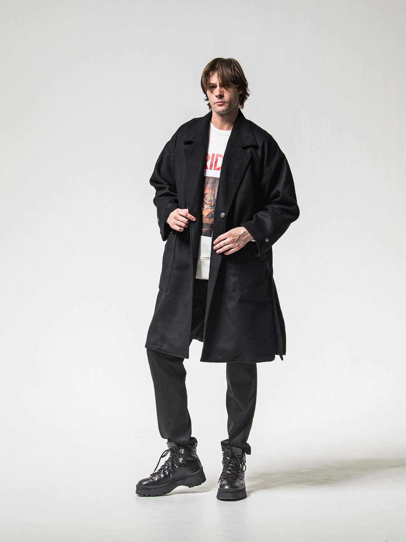 【予約品 8月31日(日) 締切】PAT WIDE EASY PANTS / パット ワイドイージーパンツ / ブラック