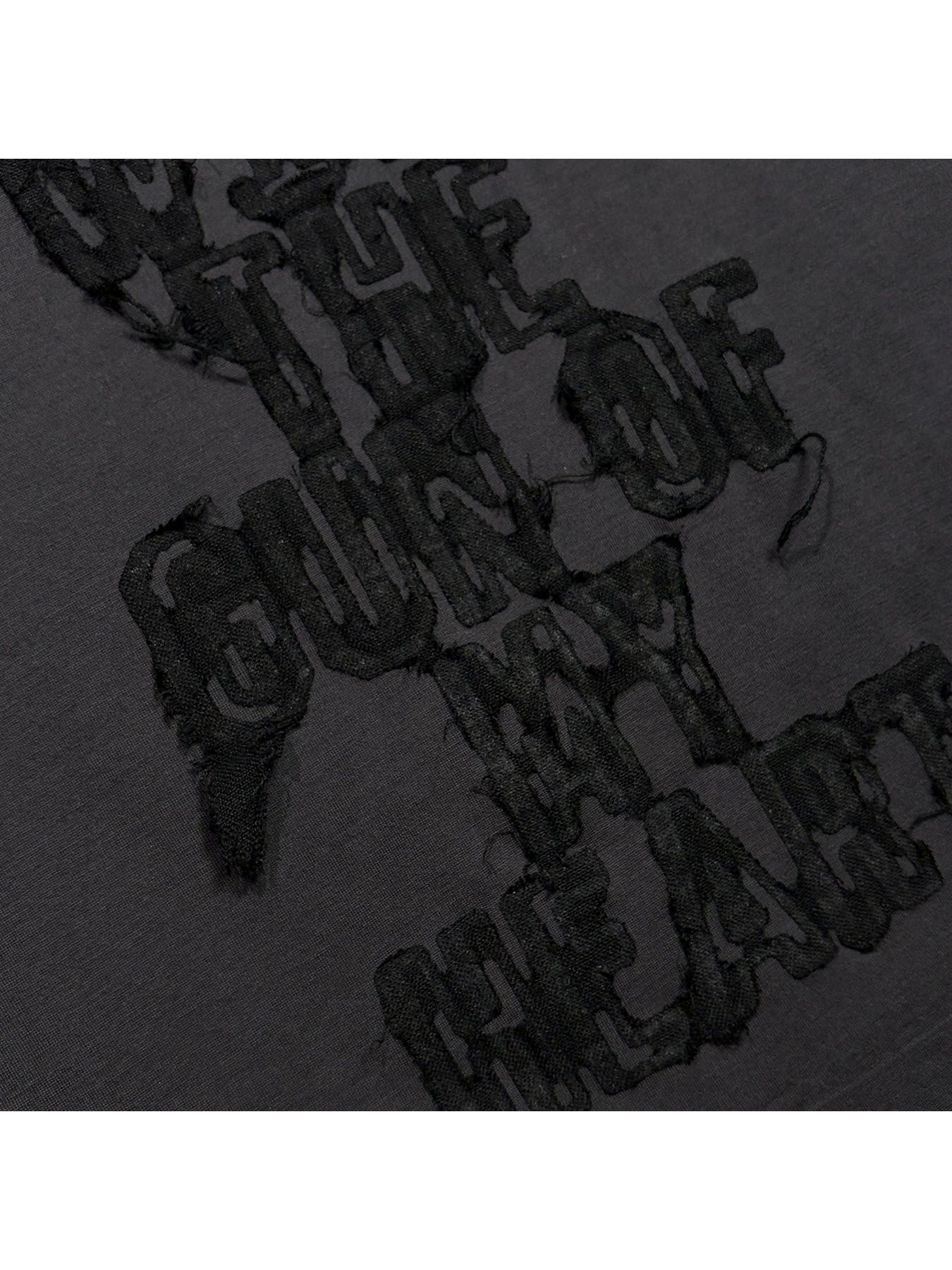 【予約品 3月9日(月) 18:00 締切】WO/JER S/TEE GAUZE / ウールジャージ ガーゼプリント Tシャツ / グレー