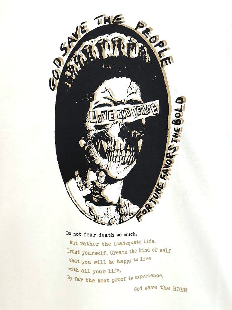 GOD SAVE T/ 長袖Tシャツ / ホワイト 【Roen】