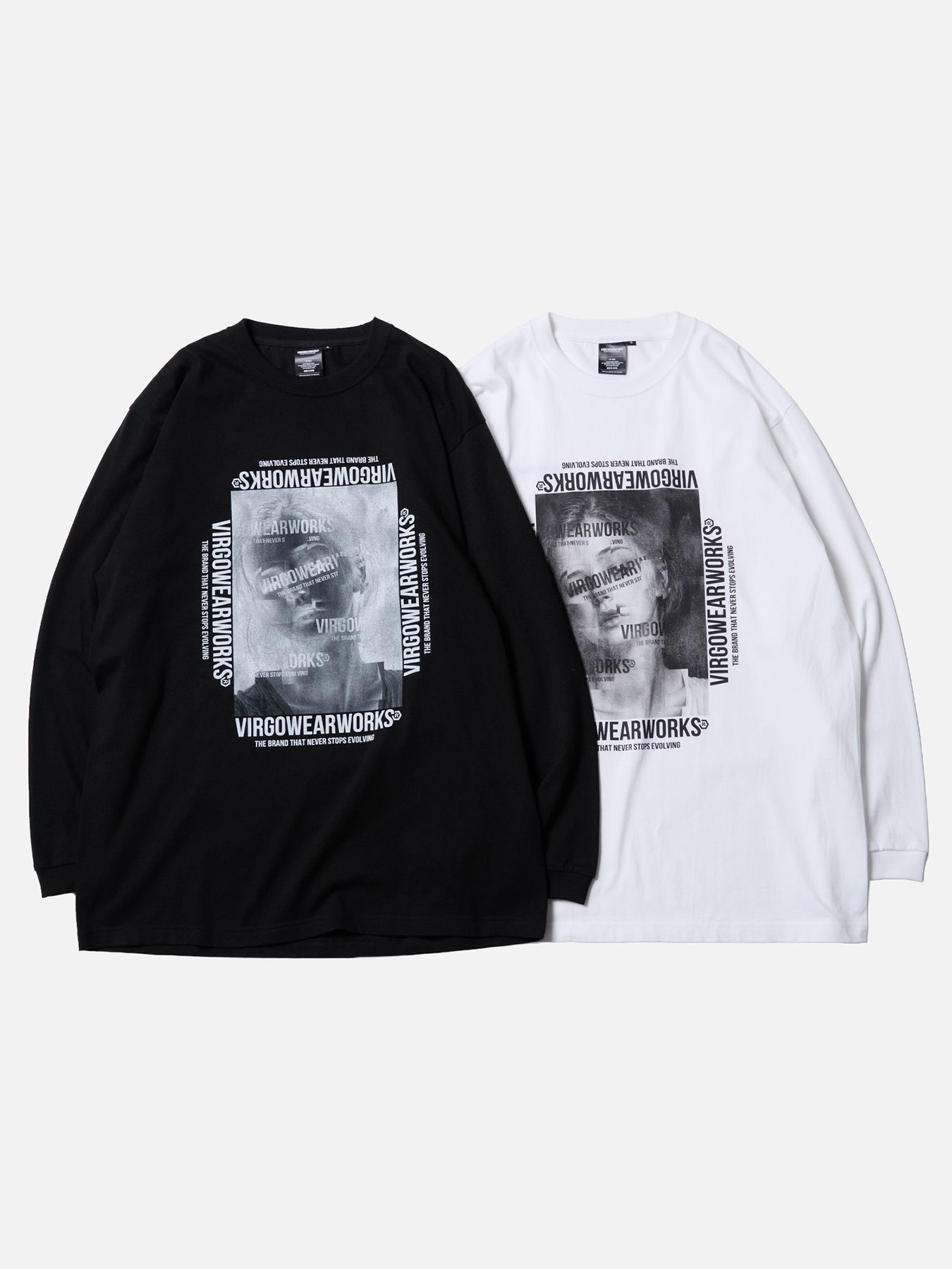 AFTER IMAGE LST / プリント ロングスリーブTシャツ / BLACK