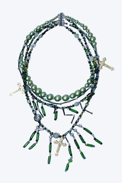 待宵 マツヨイ Necklace ネックレス / GREEN 【Ranunculus】