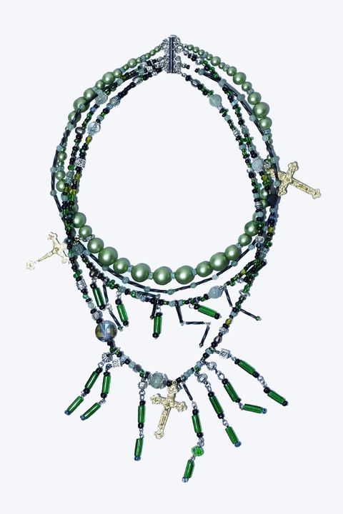 待宵 マツヨイ Necklace ネックレス / GREEN 【Ranunculus】