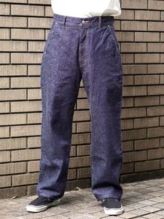 バギーデニムパンツ インディコ made in Japan 【BROOKYM OVERALL】