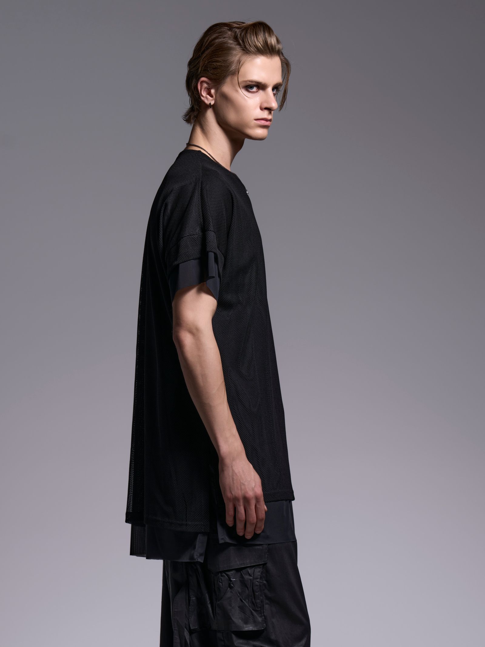 【予約品 1月4日(日) 締切】Crew Neck Layered-T / クルーネック レイヤードTシャツ / ブラック