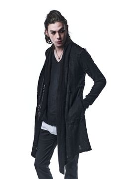 《予約品》 ShawlCardigan カーディガン DamageJersey / Black 【kiryuyrik】 10月入荷予定