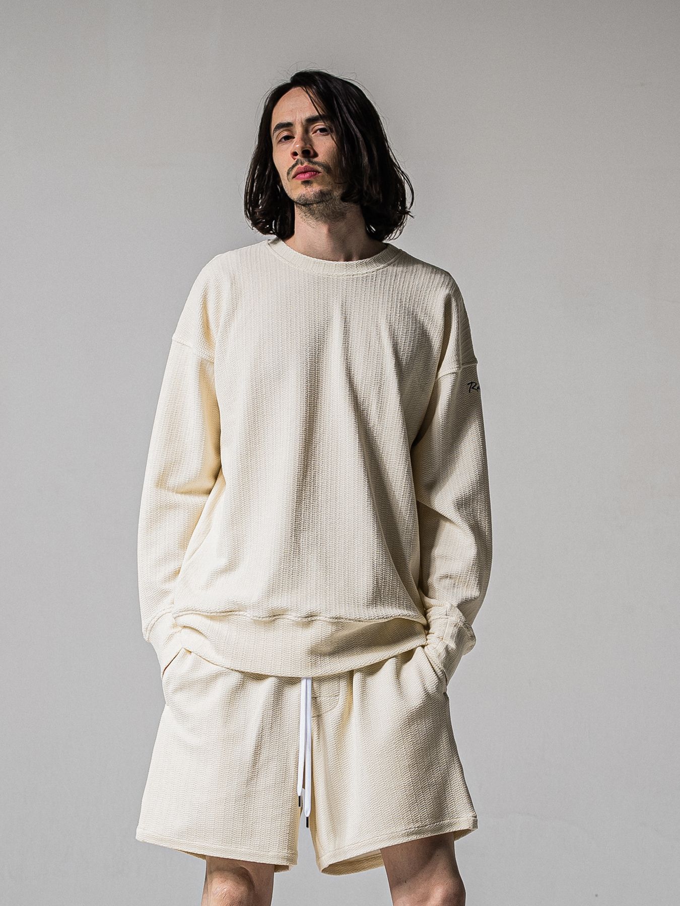 【予約品 11月16日(日) 締切】BLISTER TRAINER / ブリスターニット トレーナー  / オフ