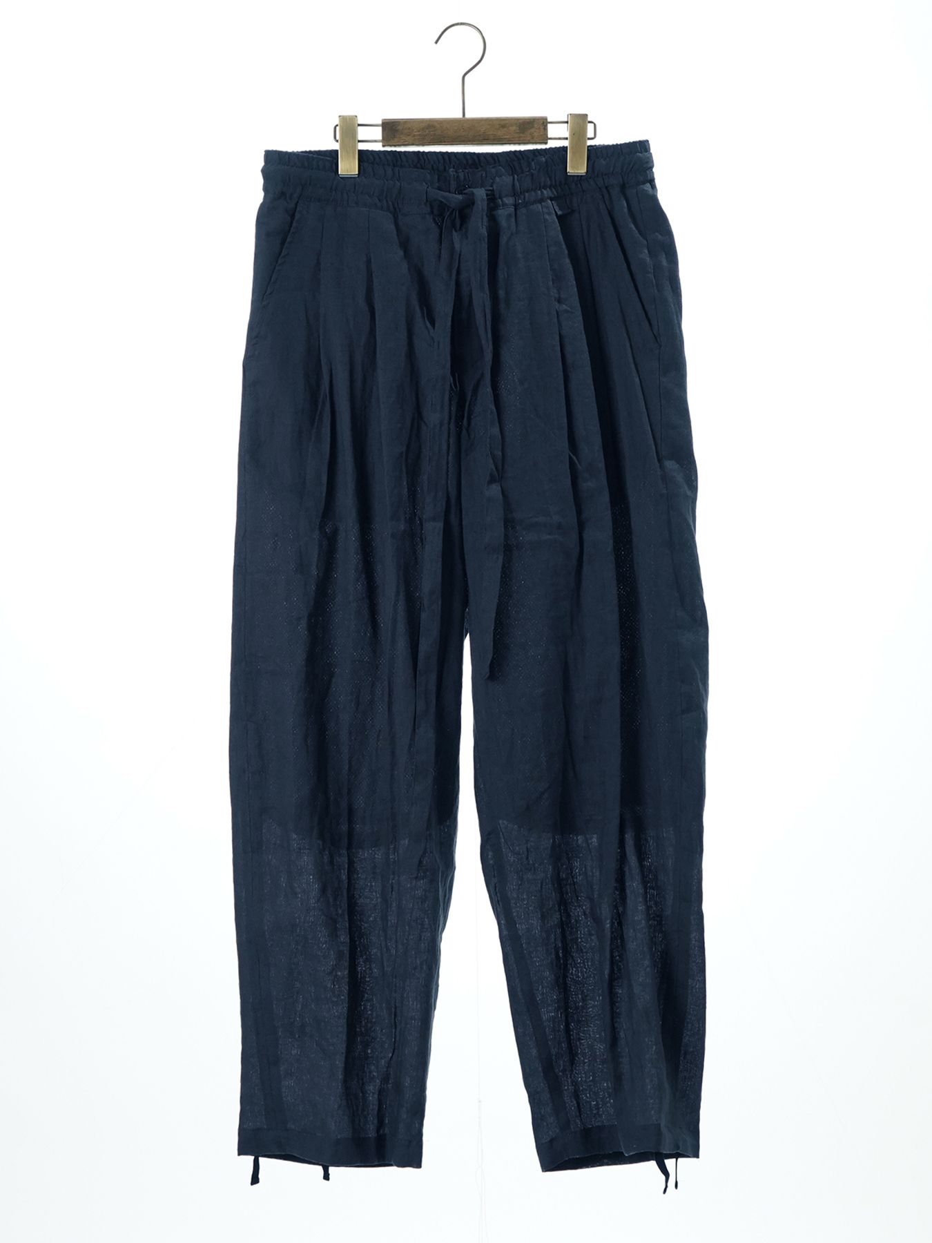 【予約品 11月23日(日) 締切】LINENTROUSERS / リネン2タックスラックス / NAVY