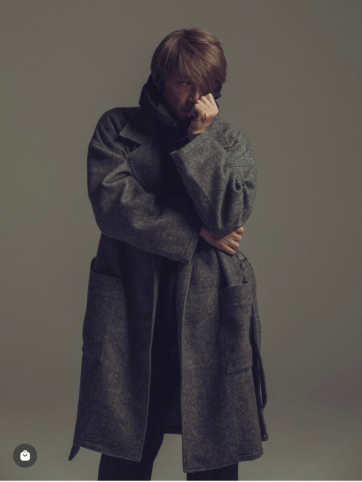 GOWN OVER COAT / ガウンオーバーコート / グレー