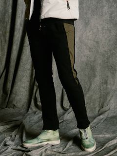 【予約品 4月19日(日) 18時締切】super urake seam pants / シームパンツ / ブラック×カーキ
