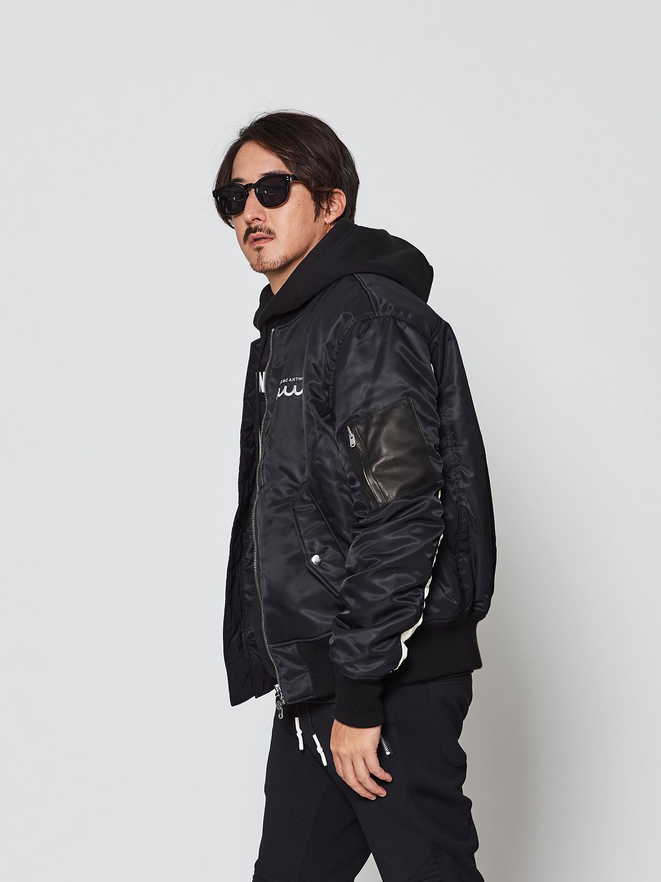 【予約品 】muta Nylon MA-1 / ナイロン MA-1ジャケット / ブラック【Acanthus × muta MARINE】