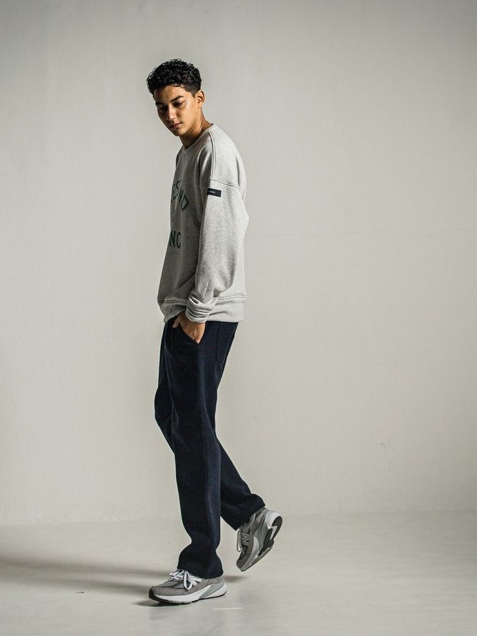《予約9月1日18時締め》 MELTON WIDE TUCK PANTS  / ワイドタックパンツ / ネイビー