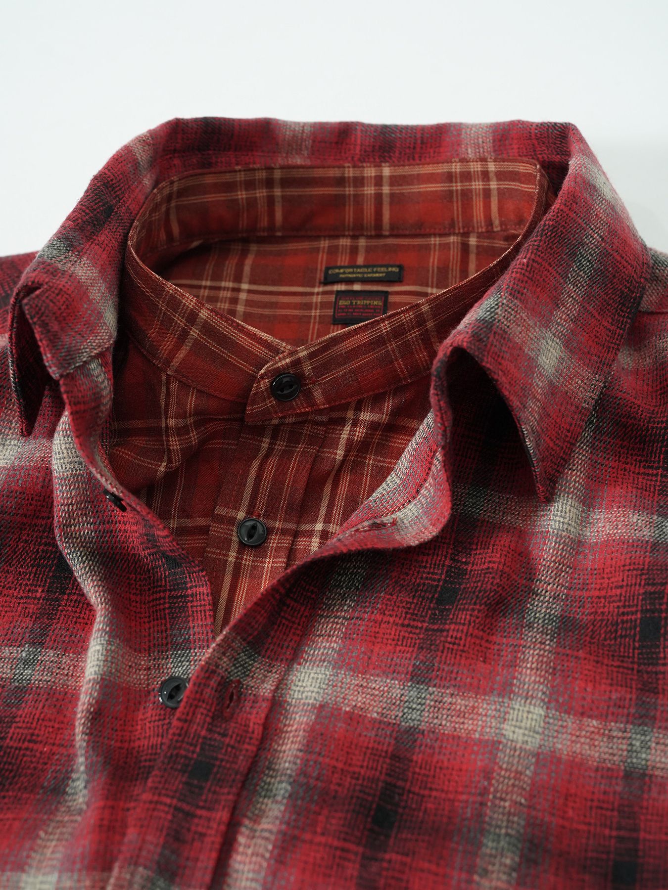 【予約品 5月27日(水) 締切】DOUBLE-SHIRTS / レイヤードシャツ / レッド系