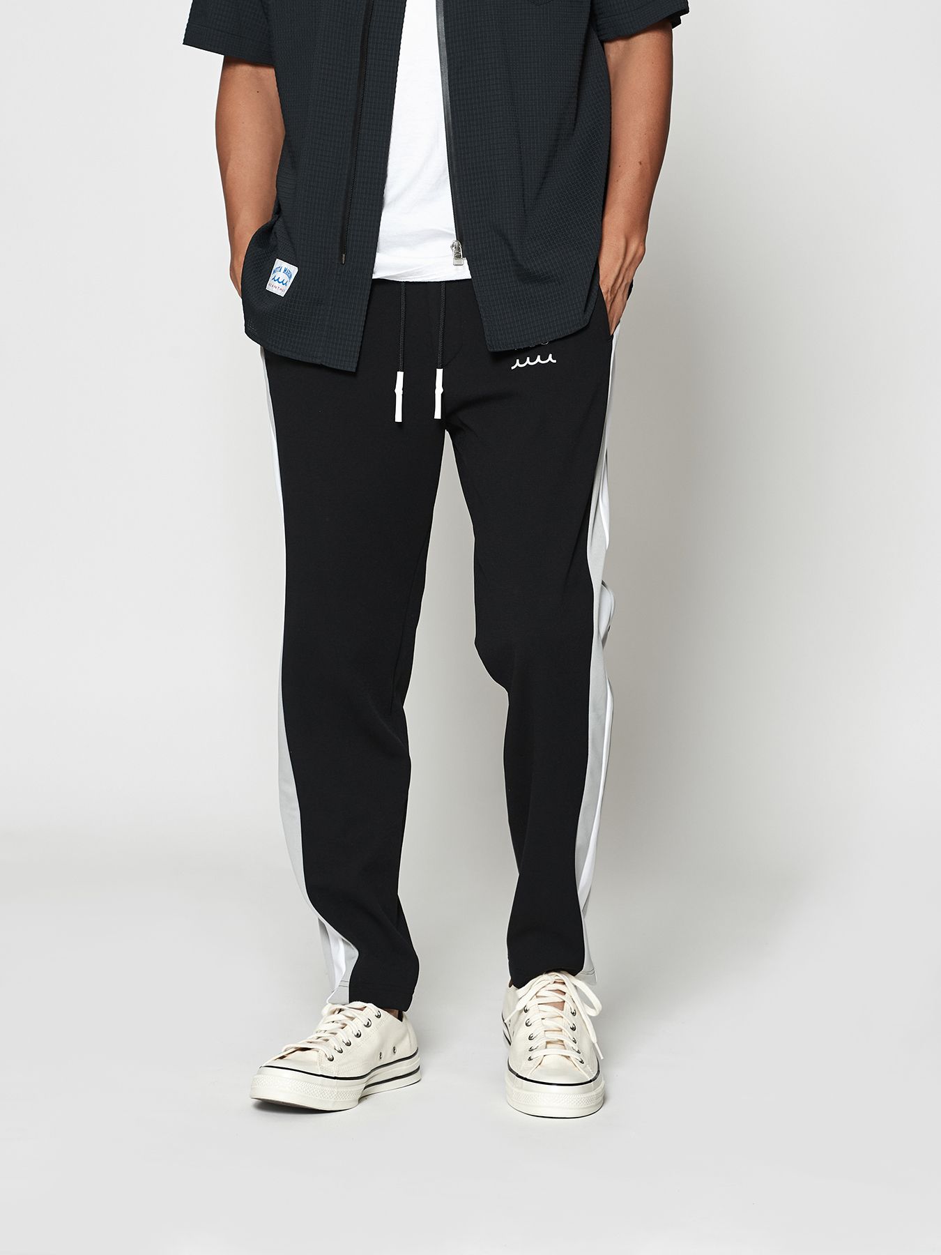 【予約品 10月9日(木) 締切】muta Track Pants / トラックパンツ / ブラック【Acanthus × muta MARINE】
