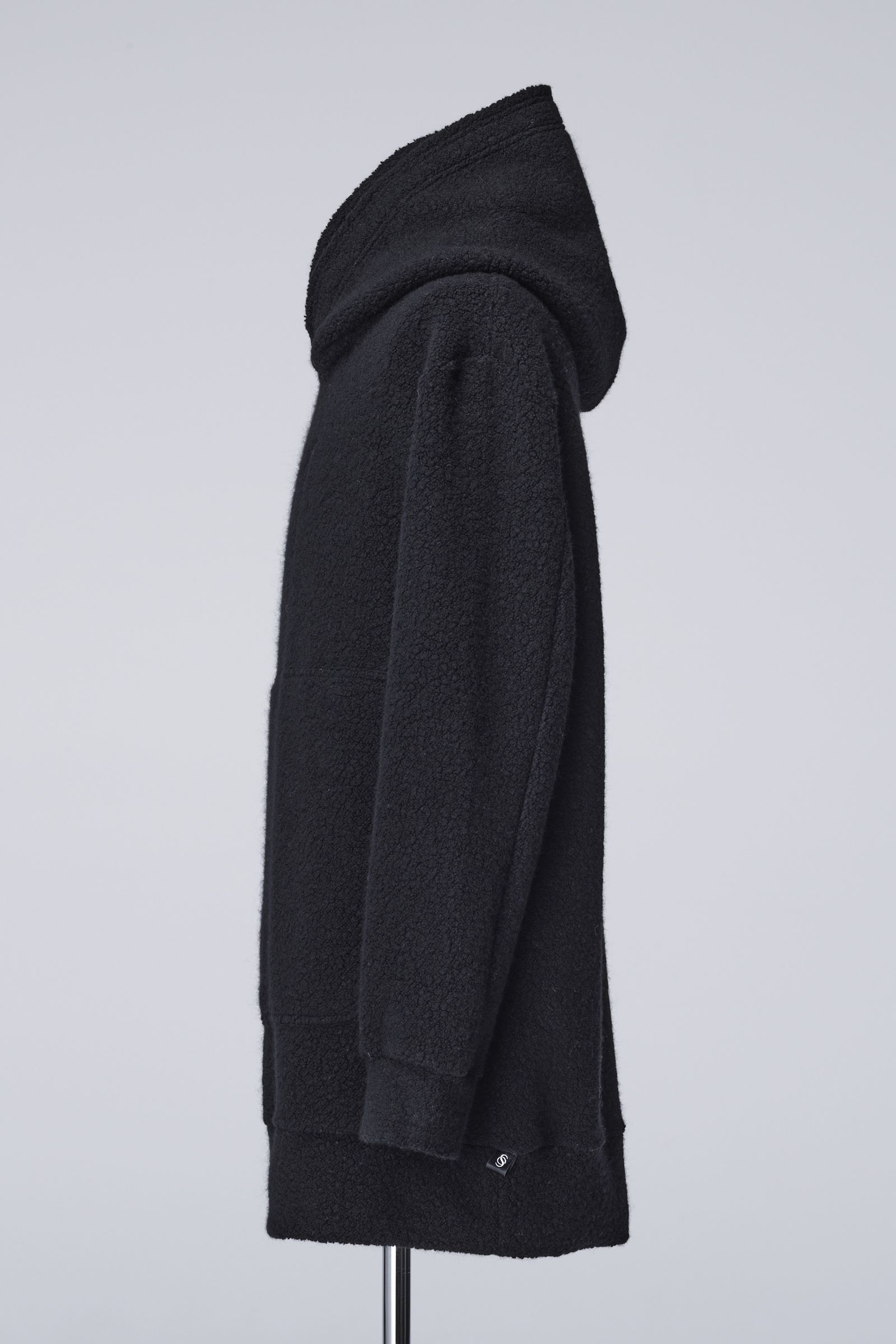 《予約》 Recycled Wool Pile Loose Hoodie  / ブラック 【THE ONENESS】 11月入荷予定