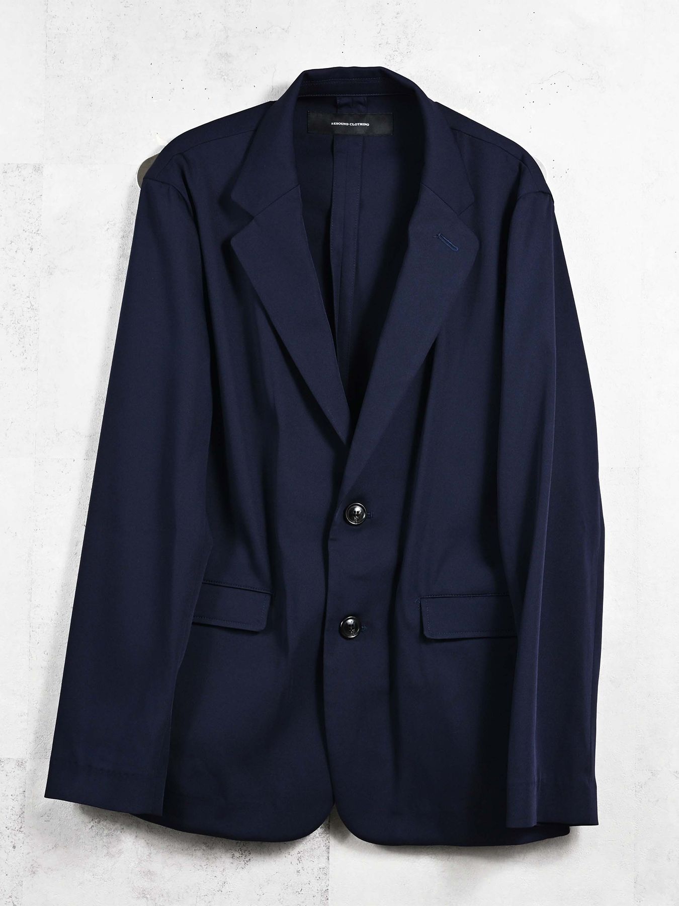 【予約品 11月16日(日) 締切】GARY LOOSE JACKET / ルーズフィット ジャージ テーラードジャケット / ネイビー