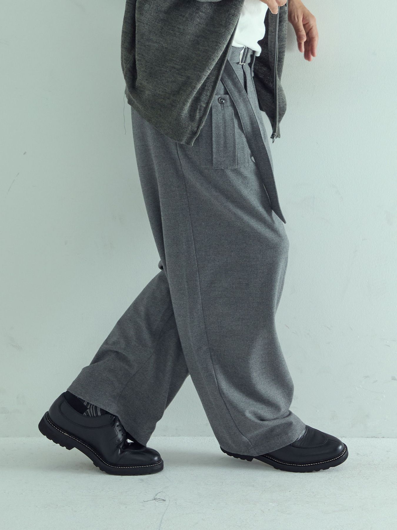 【予約品 】WOOLPILOTPANTS / ウールミリタリーパンツ / 杢ライトグレー
