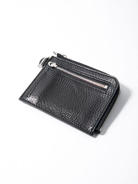 【予約品 10月13日(月) 締切】Pit Vegetable Full Tanned Shrunken Steerhide L-Wallet / フルタンニン ピット鞣し シュリンク ステア ハイド Lウォレット / ブラック