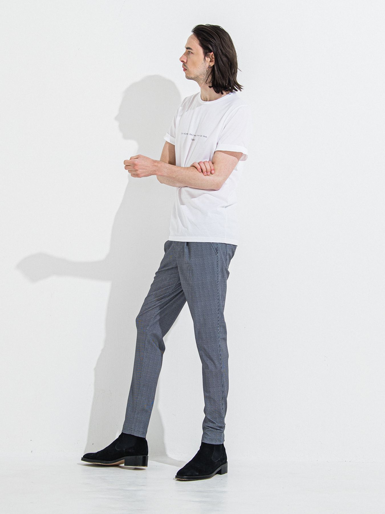 GIZA DAWN ROLL UP TEE / ギザドーンロールアップTシャツ / ホワイト