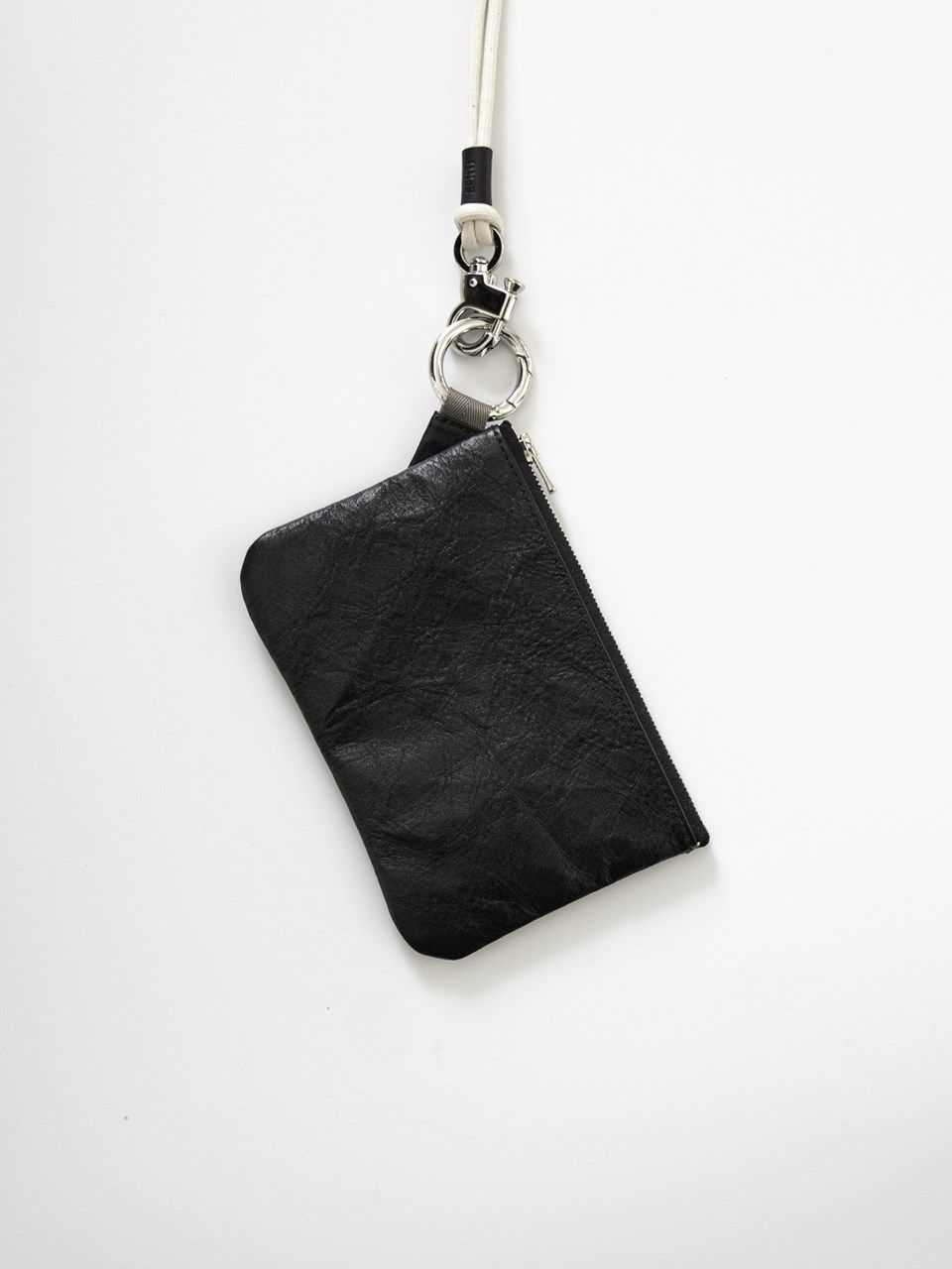 《予約品》 Dyneema® Leather RING ポーチ_M  / ブラック