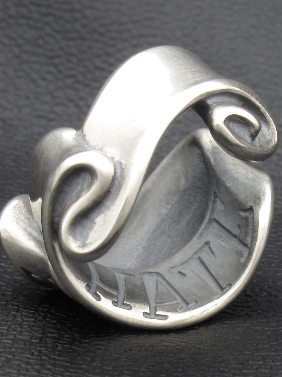 【受注生産品】 Flap Ribbon Ear Cuff / LOVE / フラップリボンイヤーカフ ラブ