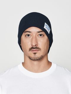 【予約品 10月9日(木) 締切】muta Mesh Back Pool Knit Cap / ニット帽 / ネイビー【Acanthus × muta MARINE】