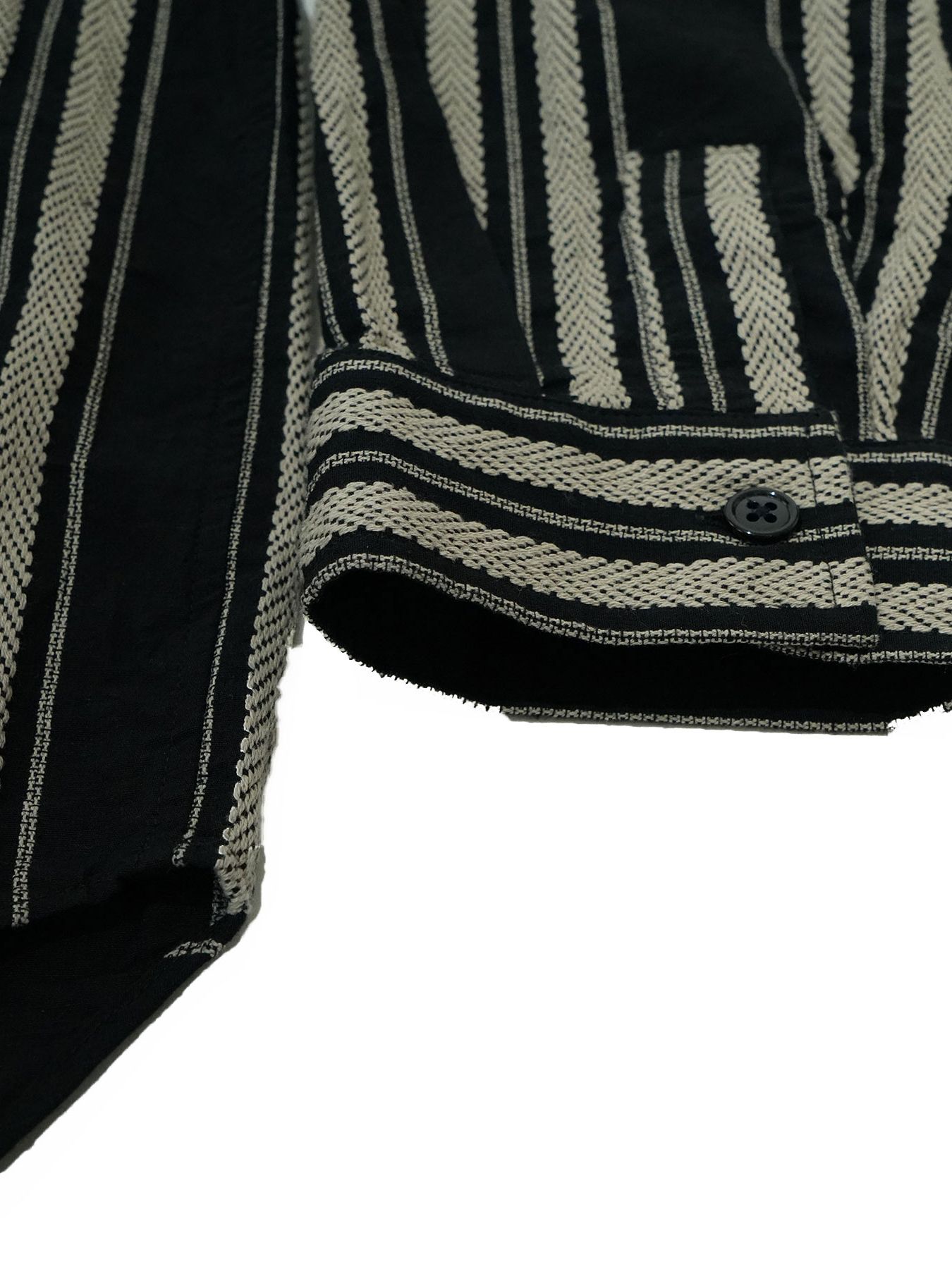 DOBBYSTRIPE SHIRTS / ミリタリーシャツ / ブラック