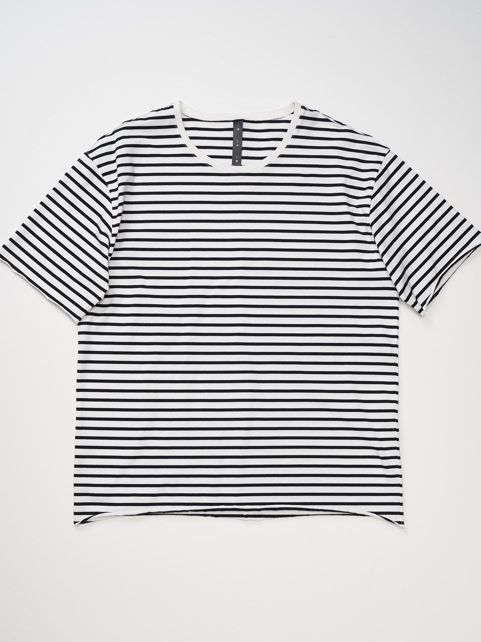 《予約品》 wide cut-off border S/S / ボーダーTシャツ / ホワイト