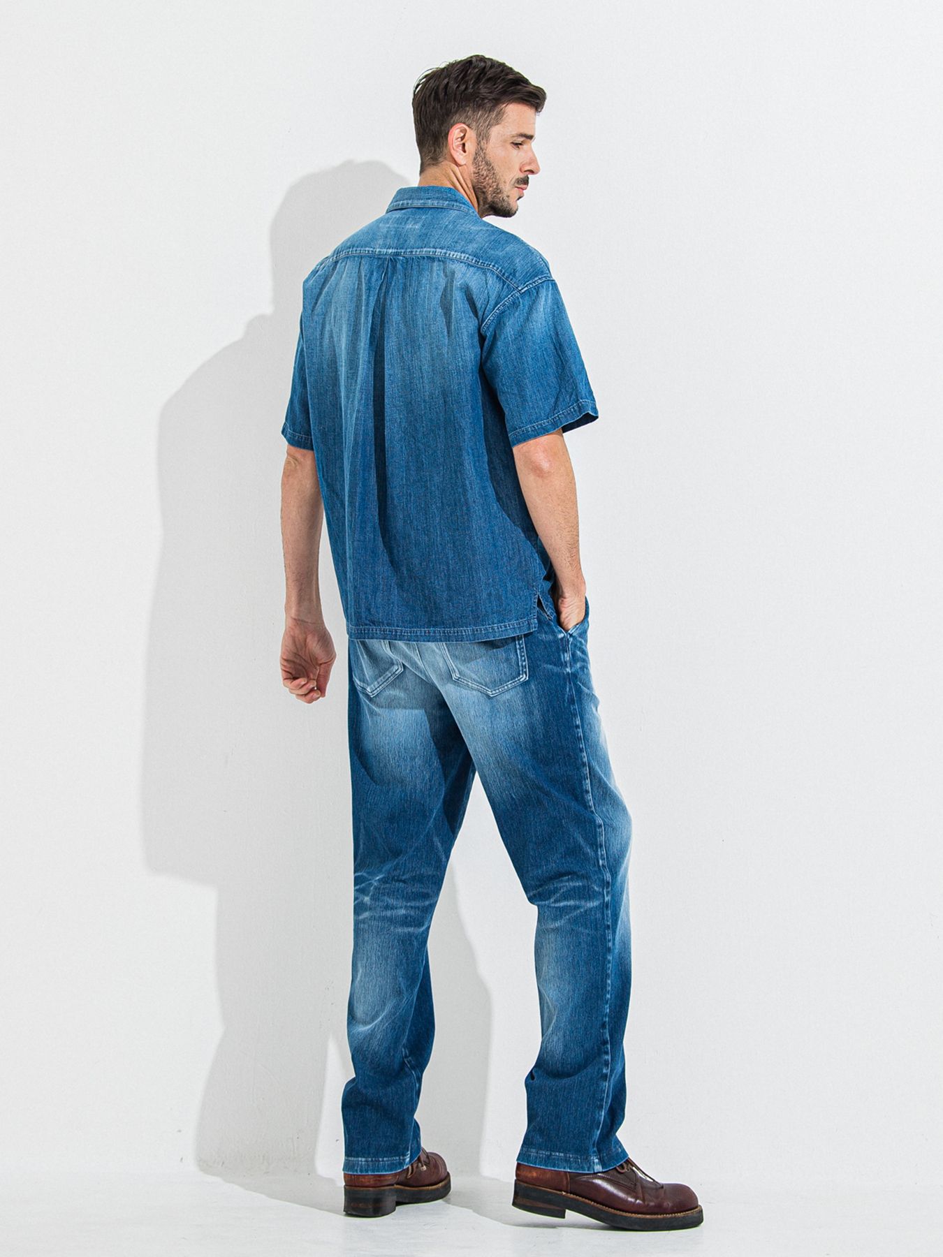 【予約品 】DENIM JERSEY WIDE PT / デニムジャージワイドパンツ / ダークインディゴ