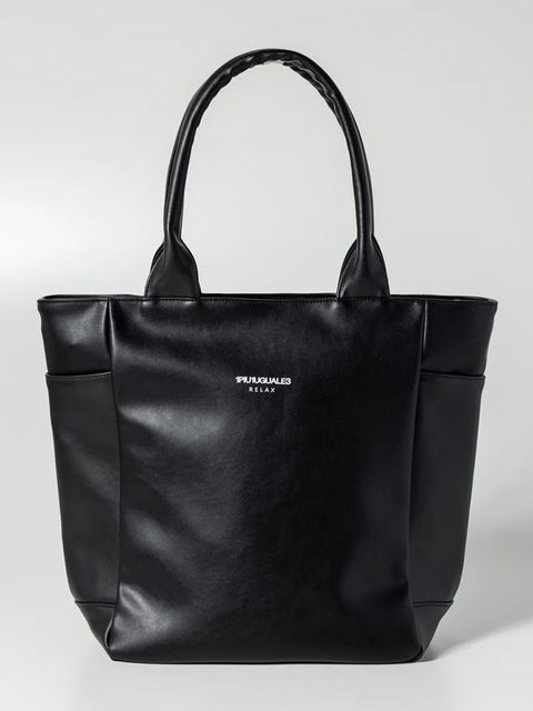サークルロゴPUトートバッグ / ブラック