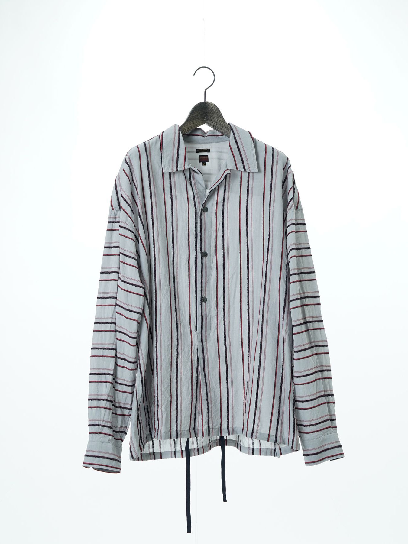 【予約品 2月1日(日) 締切】BORDERPULLOVER / オーバーサイズ プルオーバーシャツ / グレー