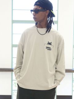 HIDDEN-WOLF TEE / FROST-GRAY【QUOLT】