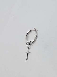《受注生産》 THIN HOOP -raised by wolves- [LARGE] with OVAL and CROSS / レイズド・バイ・ウルヴス シンフープ L ウィズ オーバル&クロス 【注文から2～3週間後入荷予定】