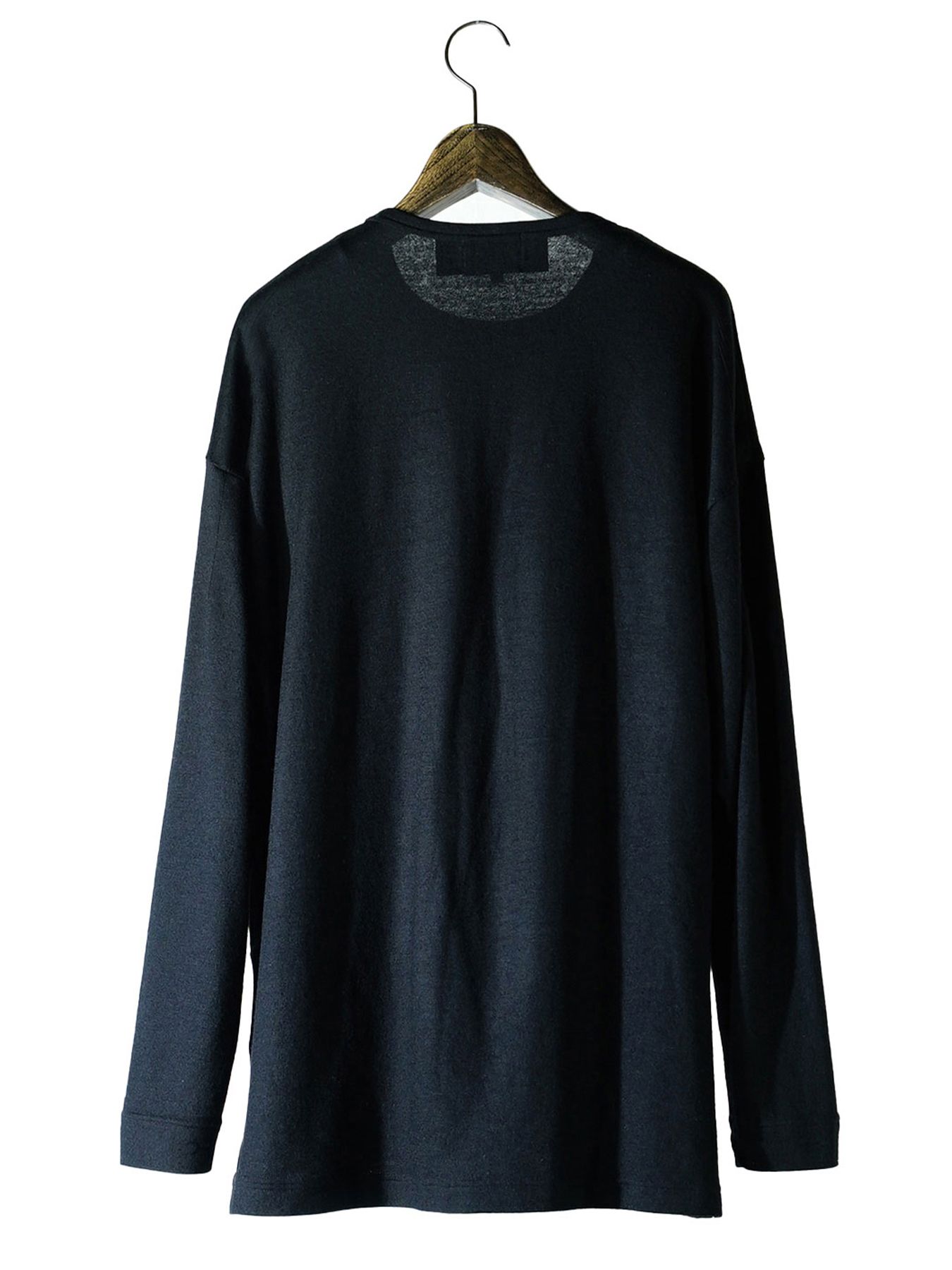 【予約品 7月5日(日) 締切】WASHABLE WOOL TEE / ウォッシャブルウールTシャツ / ブラック