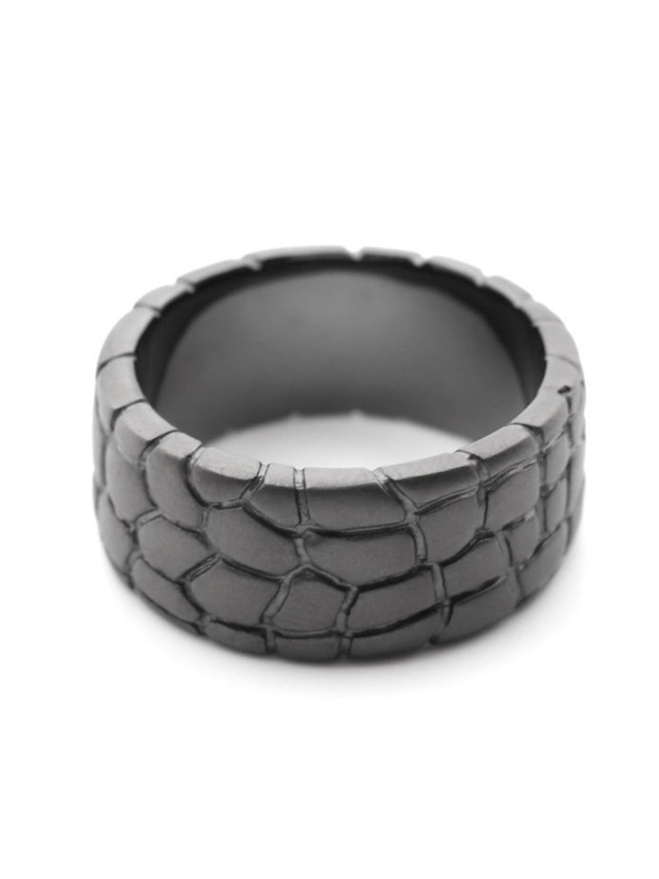 【予約品 9月23日(火) 締切】IVXLCDM ×wjk  croco pattern middle ring / クロコパターン ミドルリング / ブラックコーティング