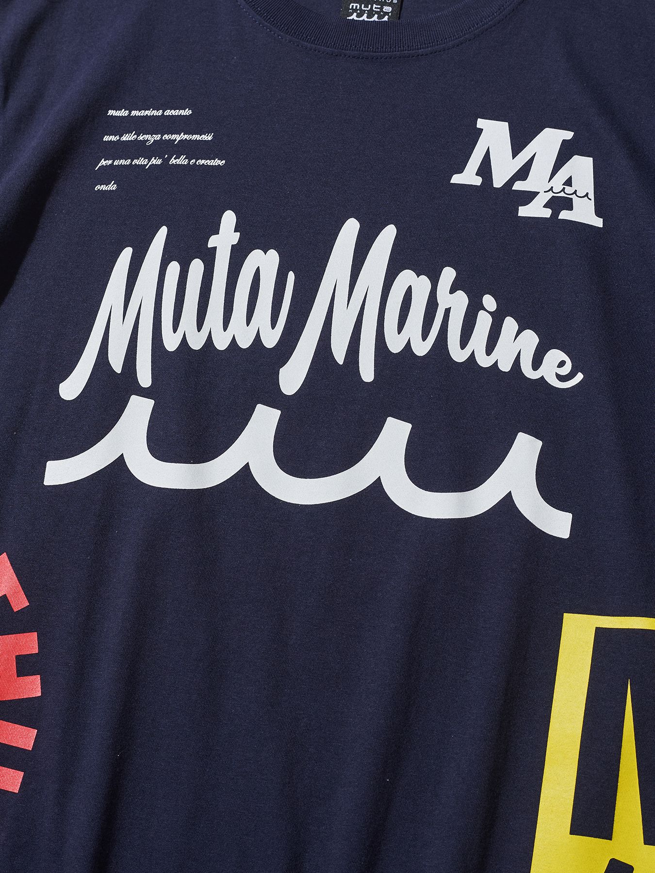 【予約品 10月9日(木) 締切】muta Test Print Tee / Tシャツ / ネイビー【Acanthus × muta MARINE】