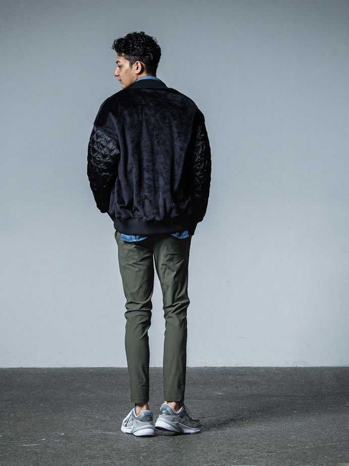 《予約品》 BOA OVER  VARSITY JACKET  / ボアスタジャン / ブラック