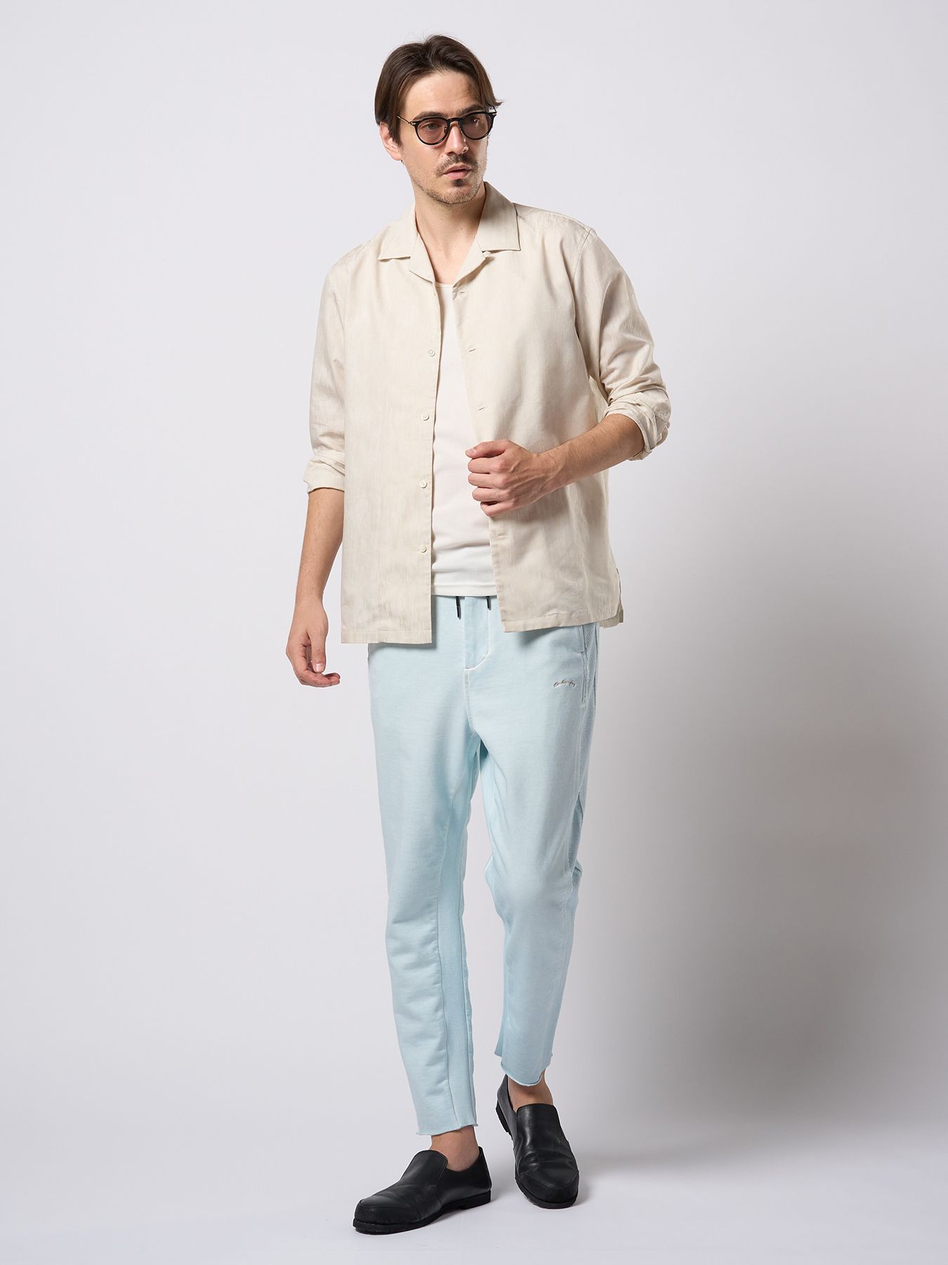 【予約品 9月23日(火) 締切】jacquard open collar shirt / ジャガード オープンカラーシャツ / アイボリー