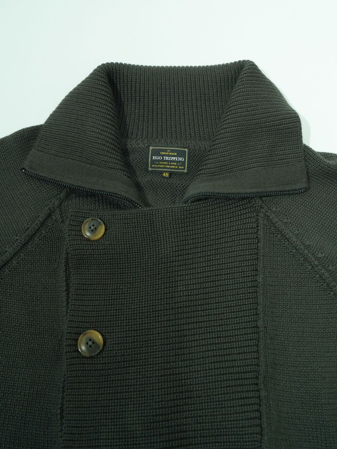 【予約品 6月2日(月) AM10時 締切】Standrop / ニットブルゾン / チャコール