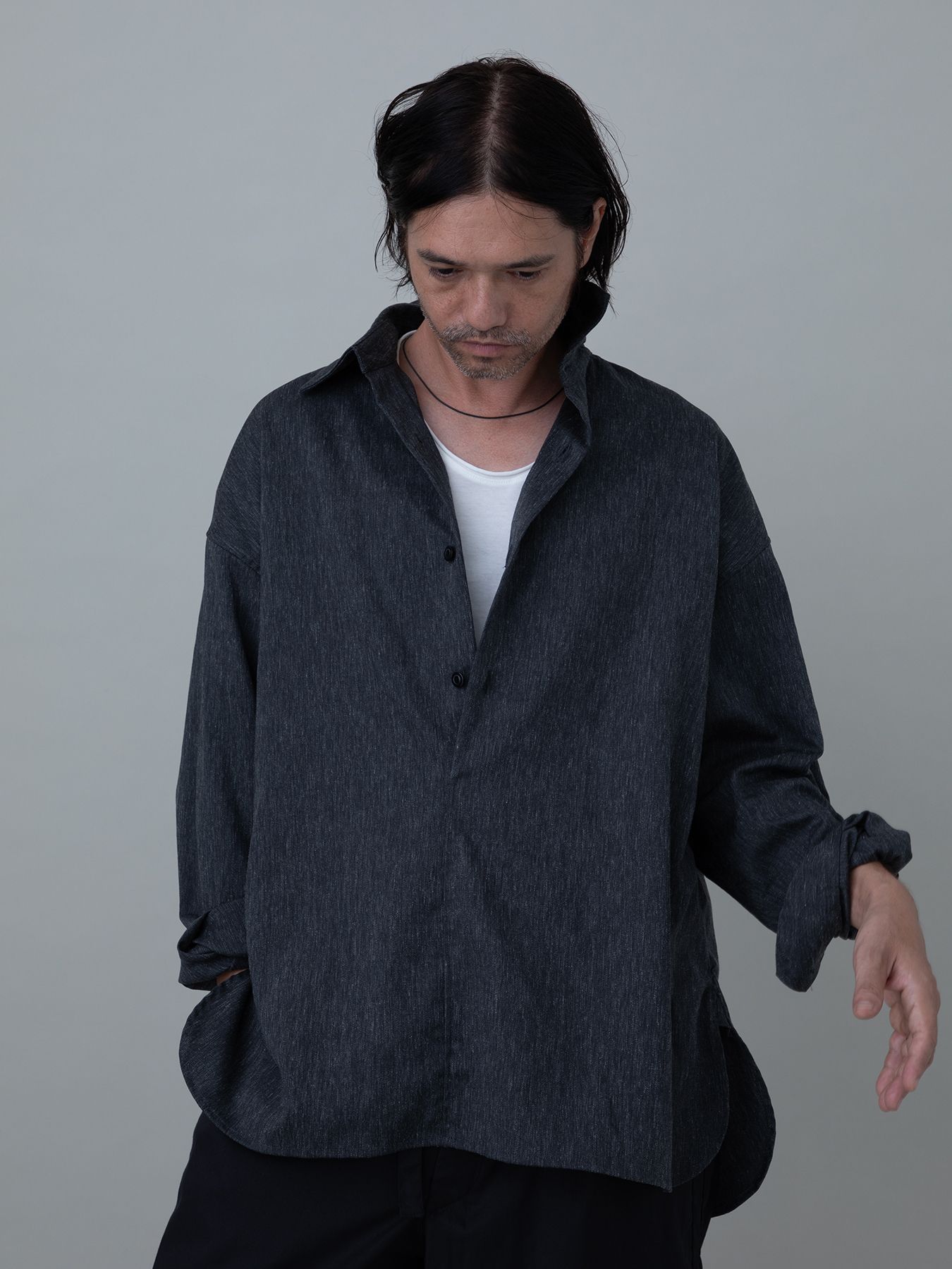 【予約品 11月23日(日) 締切】MINIMALPULLOVER / プルオーバーシャツ / moku.GRAY