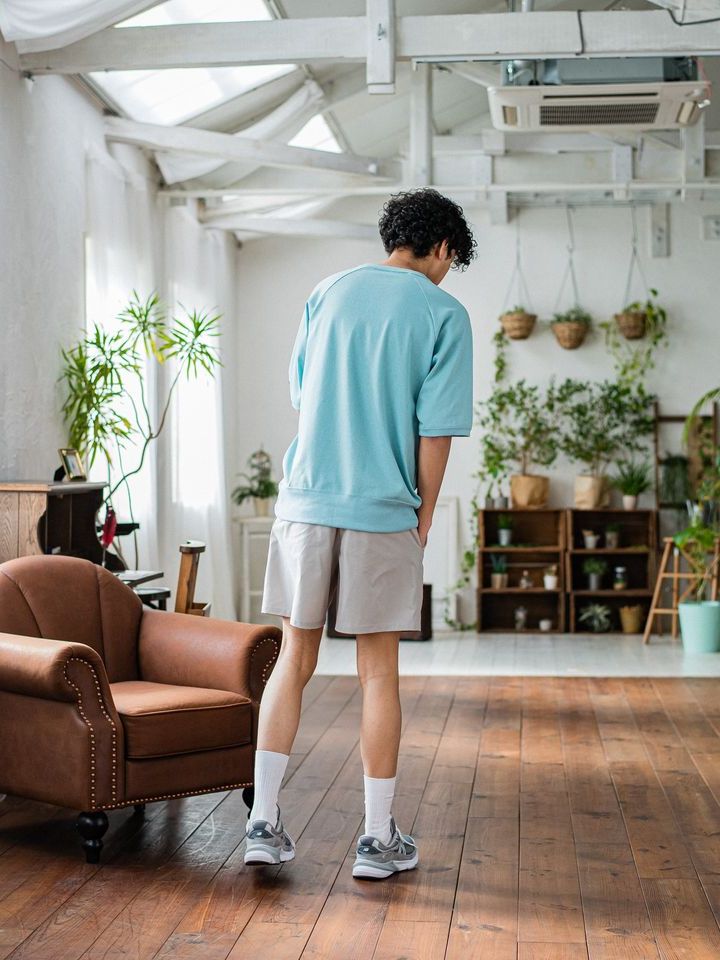 《予約品3月3日18：00締め》 PAT SHORTS / ベルト付きショーツ / グレー