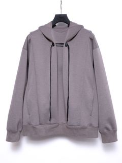 【予約品 4月6日(月) 締切】Three-layer Stretch Cardboard Knit Hoodie / スリーレイヤー ダンボールニット フーディー / グレージュ