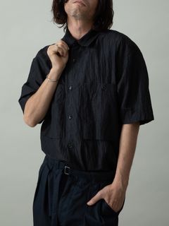 【予約品 2月1日(日) 締切】WAVEWASHER SHIRTS / ワッシャー加工シャツ / ブラック