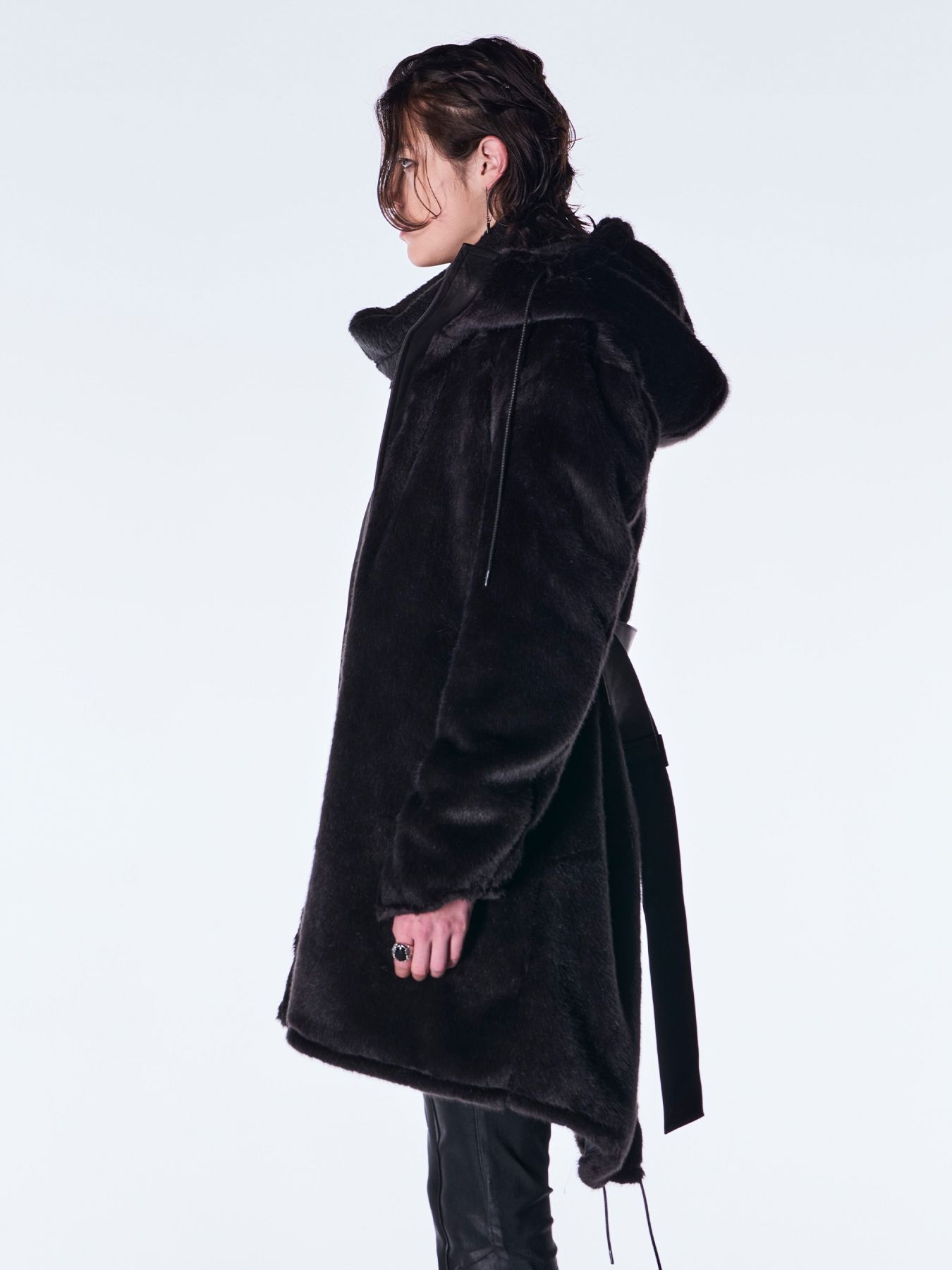 【予約品 6月29日(月) 締切】Fur Mods Coat / ファーモッズコート / ブラック