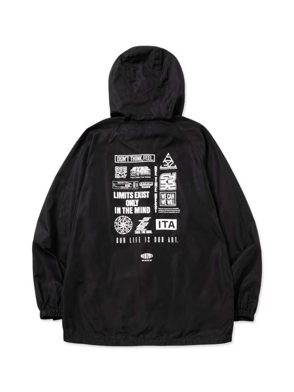 MULTI LOGO WINDBRAKER BLACK 【SY32 by SWEET YEARS GOLF】