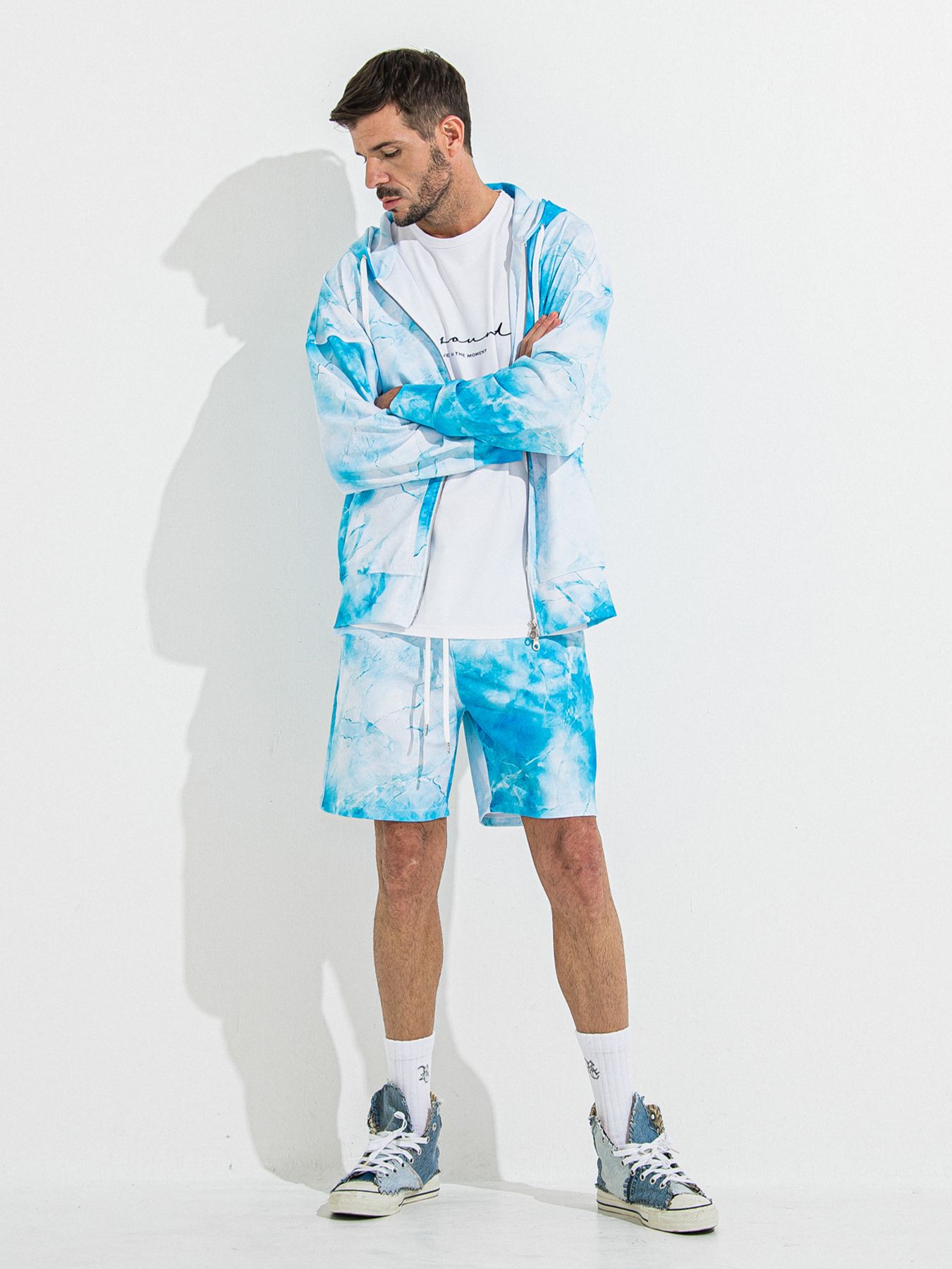 【予約品 】RASH SHORTS / ラッシュガード ショーツ / マーブルブルー