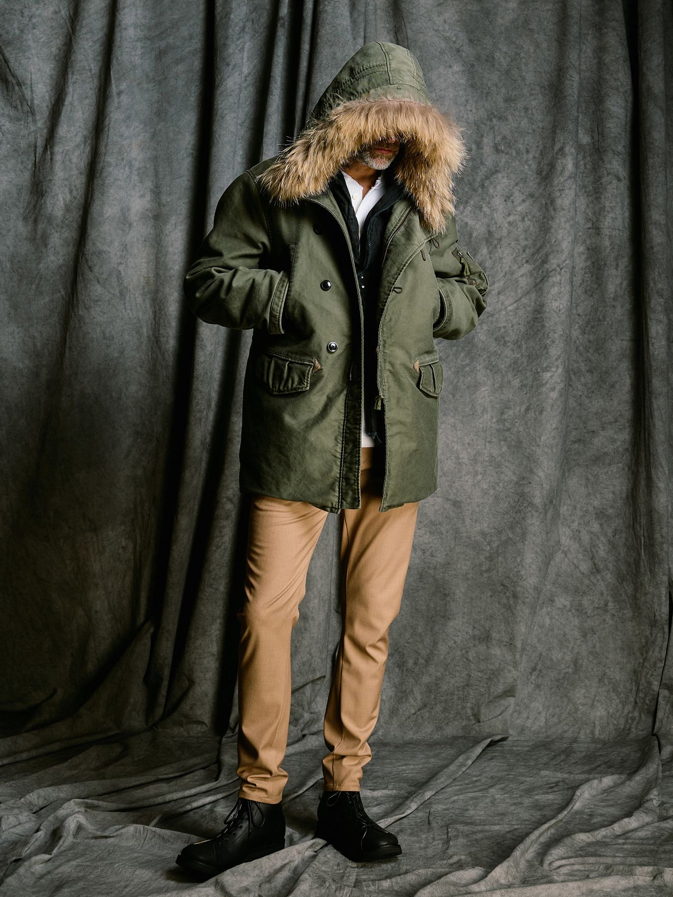 【予約品 4月19日(日) 18時締切】heavy moleskin N-3B/ ヘビーモールスキン N3B / オリーブカーキ