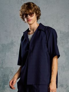 【予約品 1月25日(日) 締切】skipper shirt H/S / スキッパー ハーフスリーブシャツ / ネイビー