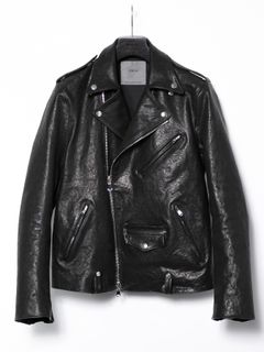 【予約品 4月27日(日) 締切】Pit Vegetable Full Tanned Shrinked Horsehide Double Riders / フルタンニン ピット鞣し シュリンクホースハイド ダブルライダース / JOEY