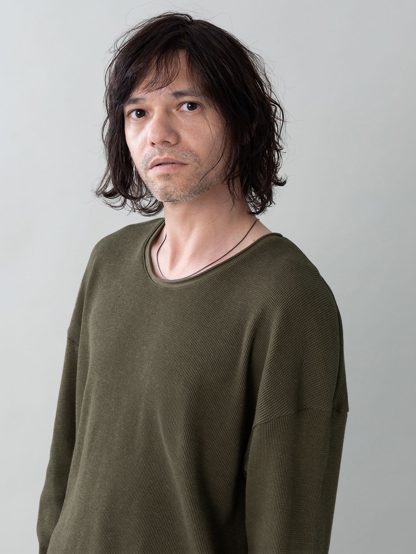 【予約品 5月27日(水) 締切】WOOLTHERMAL-TEE / ローリングネックTシャツ / オリーブ